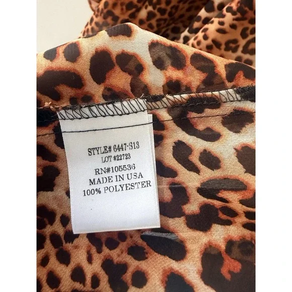 Animal Print Open Front Cardigan 1X - Picture 7 of 8